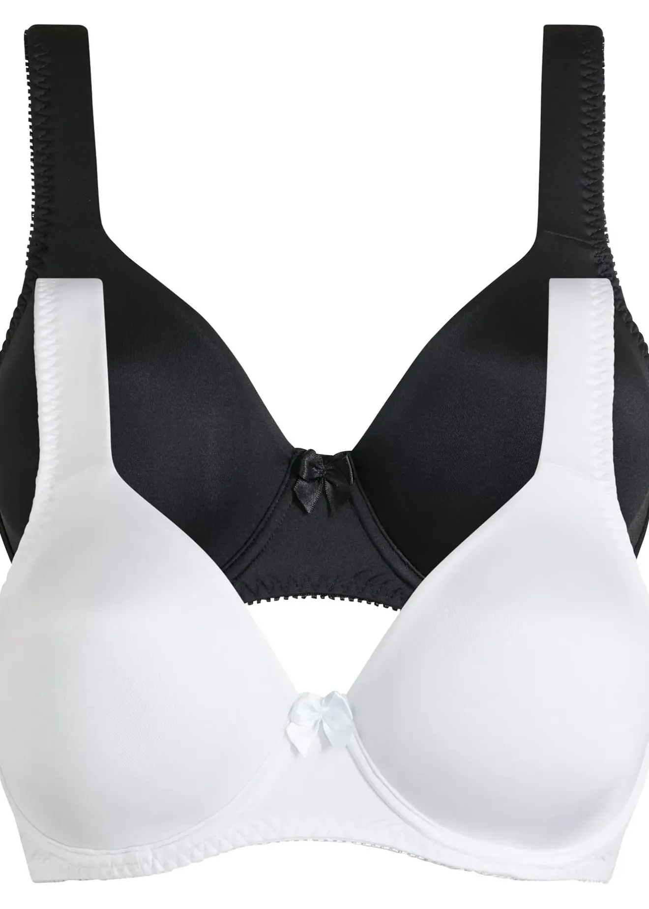 Femme bonprix Soutiens-Gorge|Lot de 2 soutiens-gorge moulés à armatures en matière brillante