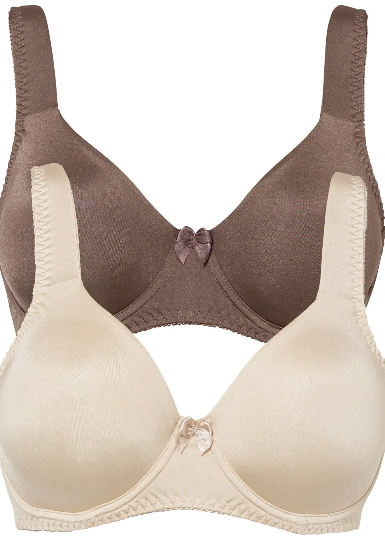 bonprix Lot de 2 soutiens-gorge moulés à armatures en matière brillante|Femme Soutiens-Gorge