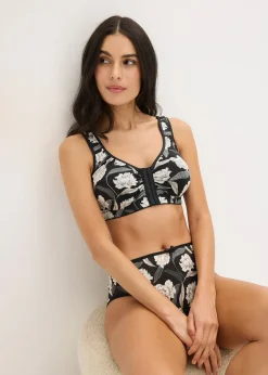 bonprix Lot de 2 soutiens-gorge sans armatures fermés devant|Femme Grands Bonnets D-H|Lingerie Coton