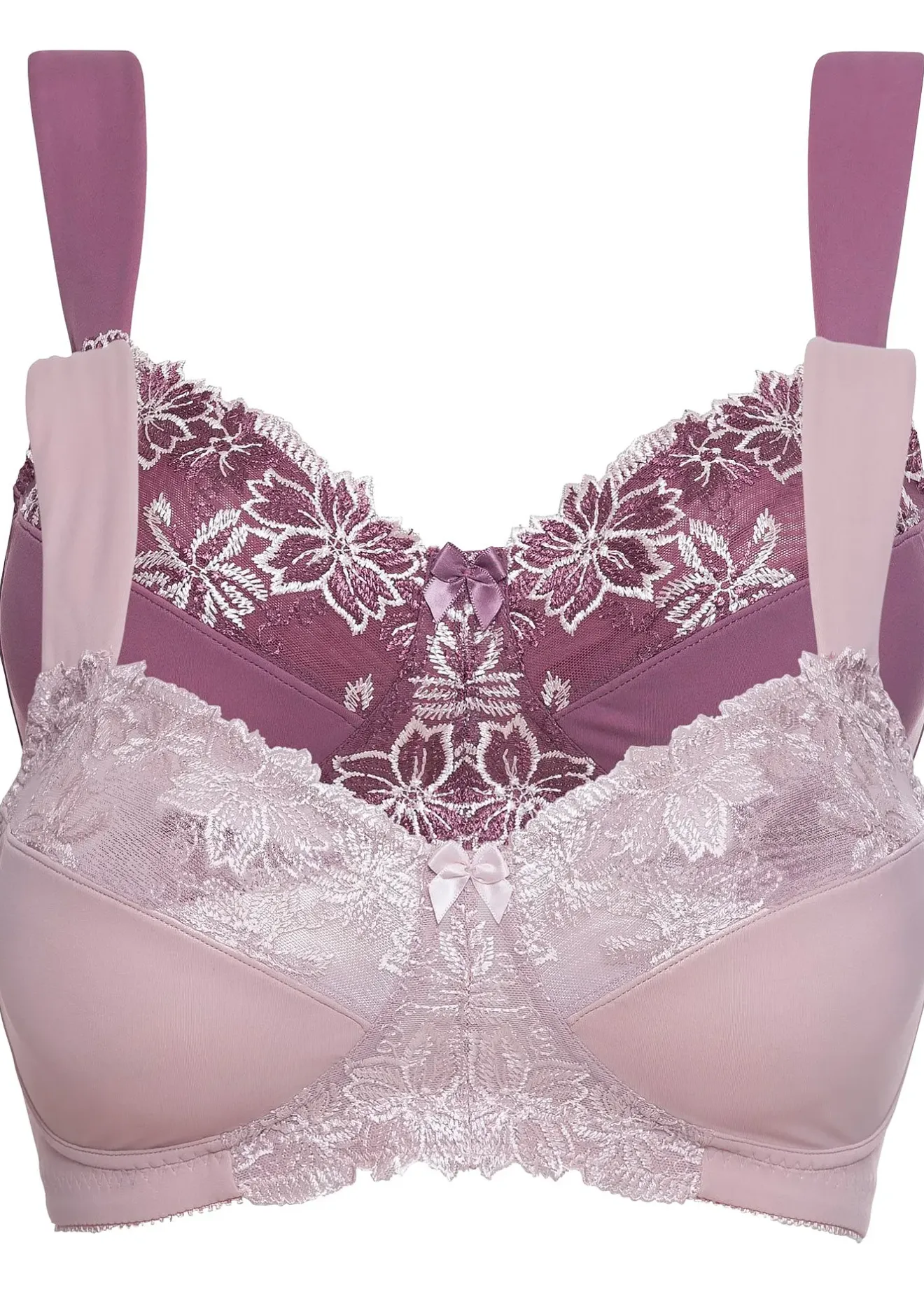 bonprix Lot de 2 soutiens-gorge sans armatures à bretelles rembourrées|Femme Grands Bonnets D-H|Soutiens-Gorge