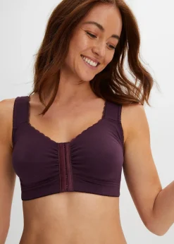 bonprix Lot de 2 soutiens-gorge sans armatures fermeture devant|Femme Basiques|Lingerie Coton