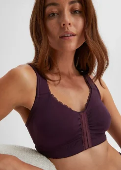 bonprix Lot de 2 soutiens-gorge sans armatures fermeture devant|Femme Basiques|Lingerie Coton