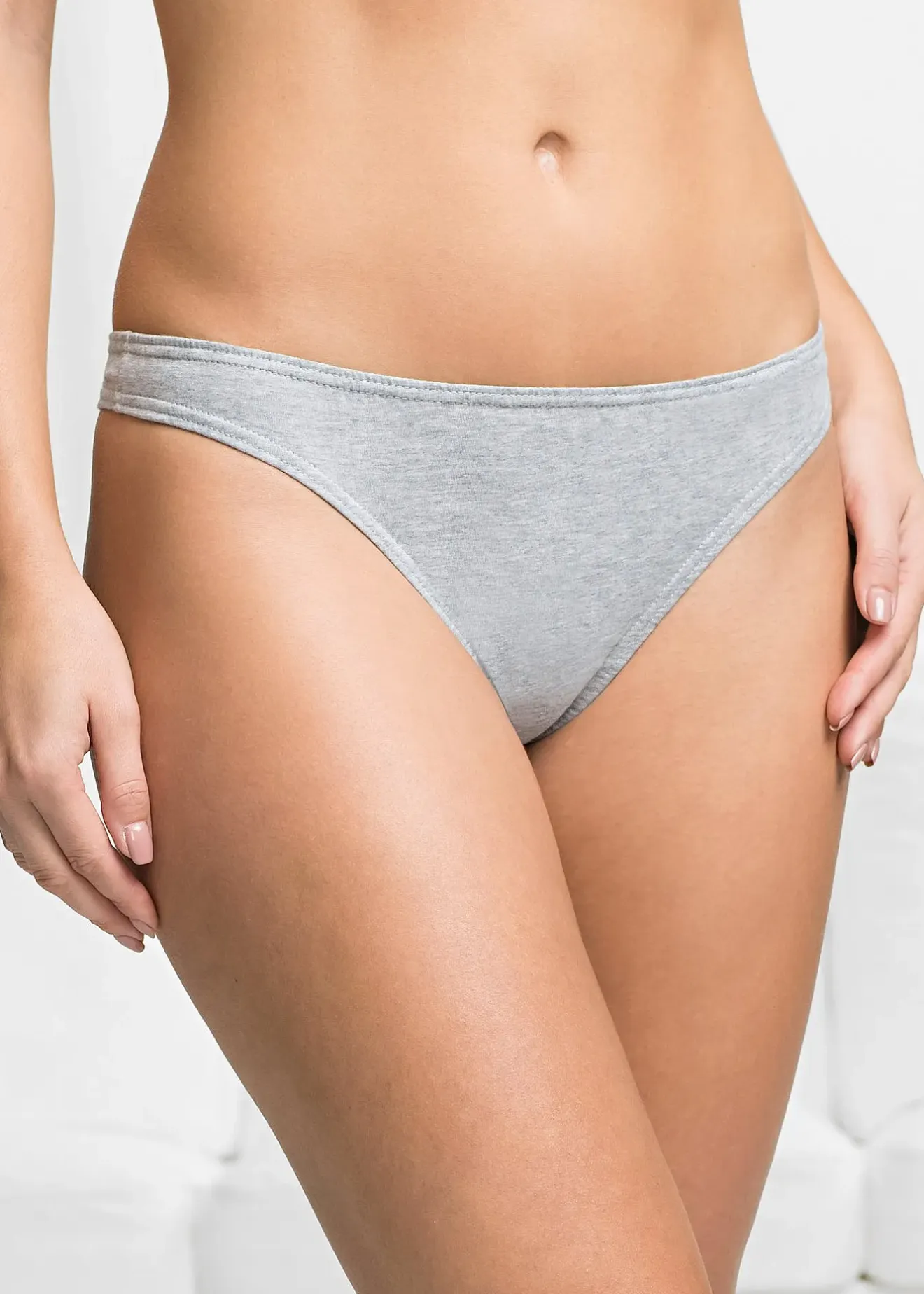 bonprix Lot de 10 strings|Femme Basiques|Lingerie Coton