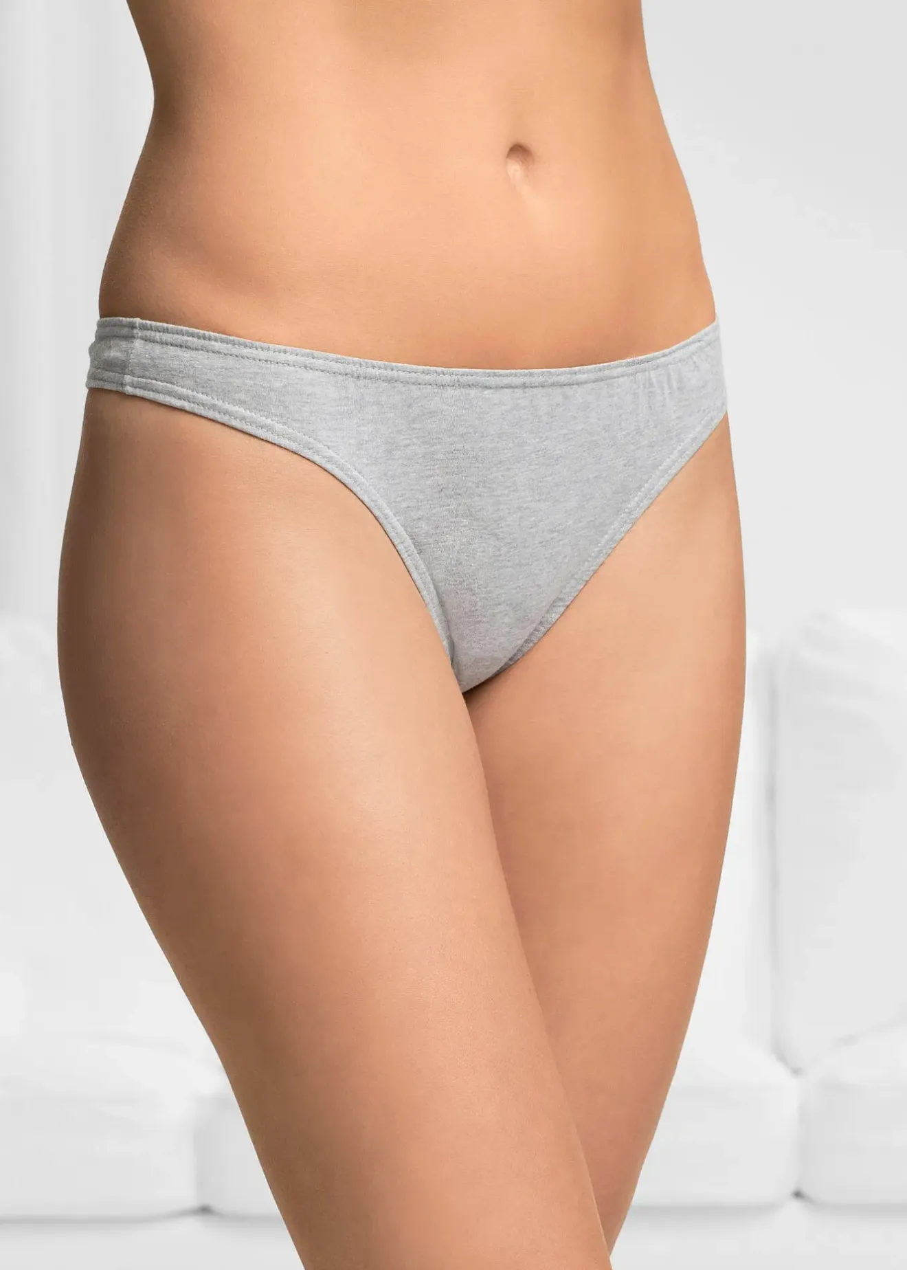 bonprix Lot de 10 strings|Femme Basiques|Lingerie Coton