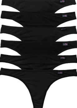bonprix Lot de 6 strings coton|Femme Basiques|Lingerie Coton