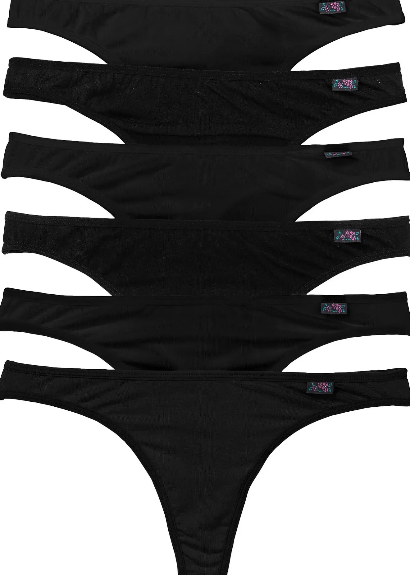bonprix Lot de 6 strings coton|Femme Basiques|Lingerie Coton