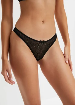 bonprix Lot de 3 strings en dentelle|Femme Dessous|Bas