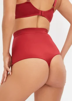 bonprix Lot de 2 strings sculptants en matière brillante, maintien léger|Femme Lingerie Sculptante|Bas