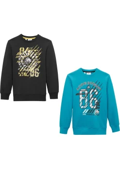 bonprix Lot de 2 sweat 100% coton|Enfant Vêtements Enfant|Garçons 9-16 Ans·Lots De 2 Articles Et Plus
