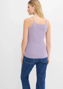 Femme bonprix Tricots De Peau|Basiques|Lot de 3 tops à bretelles spaghetti 100% coton
