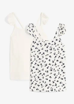bonprix Lot de 2 tops 100% coton|Enfant Vêtements Enfant|Filles 2-8 Ans·Lot De 2 Articles Et Plus