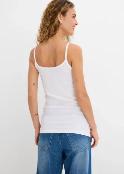 Femme bonprix Basiques|Tricots De Peau|Lot de 2 tops à fines bretelles 100% coton