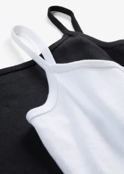 Femme bonprix Basiques|Tricots De Peau|Lot de 2 tops à fines bretelles 100% coton