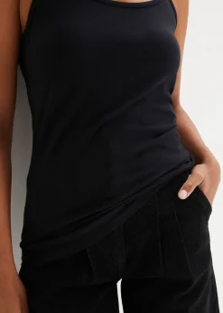 Femme bonprix Tricots De Peau|Basiques|Lot de 2 tops à fines bretelles 100% coton