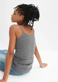 Femme bonprix Tricots De Peau|Basiques|Lot de 2 tops à fines bretelles 100% coton