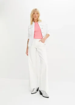 bonprix Lot de 2 tops côtelés 100% coton|Femme Basiques|T-Shirts & Tops