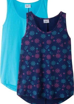 bonprix Lot de 2 tops en coton extensible|Enfant Filles 9-16 Ans·Lot De 2 Articles Et Plus|Filles 9-16 Ans·T-Shirts & Chemisiers