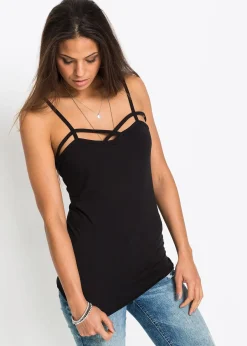 Femme bonprix T-Shirts & Tops|Lot de 2 tops en coton extensible