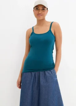 Femme bonprix Tricots De Peau|Basiques|Lot de 2 tops longs coton bretelles spaghetti