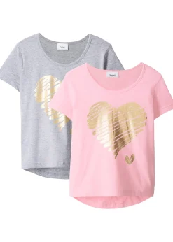 bonprix Lot de 2 T-shirts|Enfant Vêtements Enfant|Filles 9-16 Ans·Lot De 2 Articles Et Plus