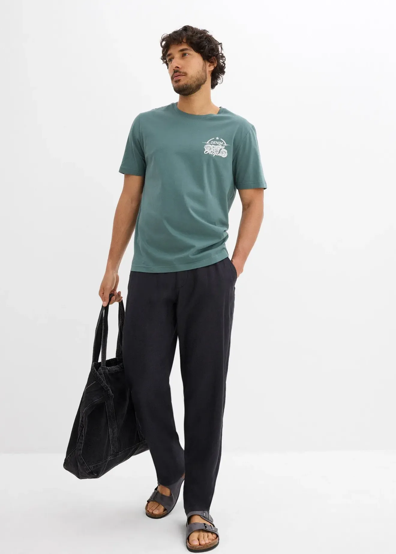 bonprix Lot de 2 T-shirts 100% coton|Homme T-Shirts & Polos