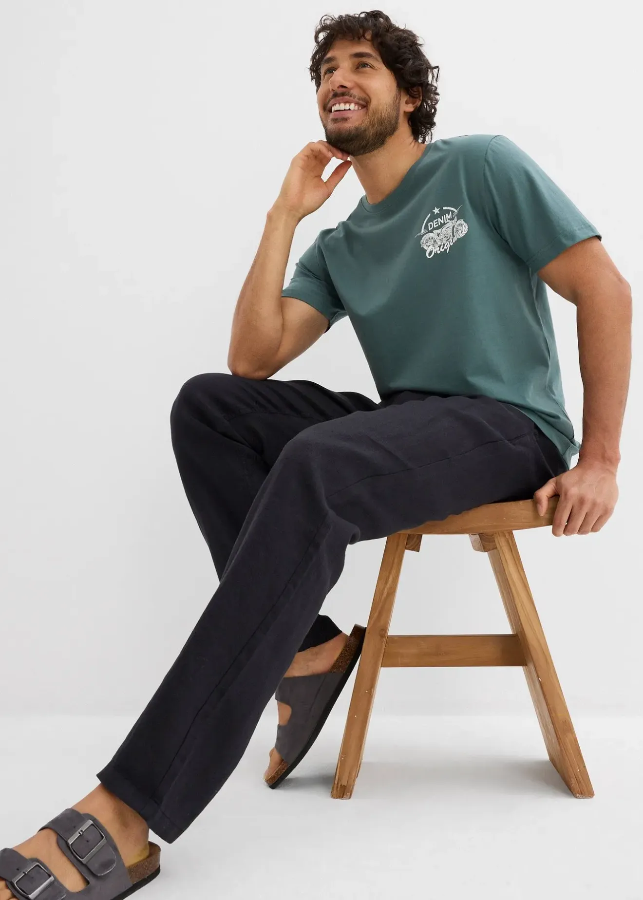 bonprix Lot de 2 T-shirts 100% coton|Homme T-Shirts & Polos