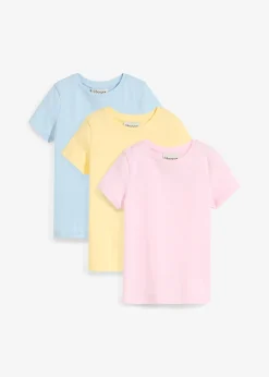 bonprix Lot de 3 T-shirts 100% coton|Enfant Vêtements Enfant|Filles 2-8 Ans·Lot De 2 Articles Et Plus