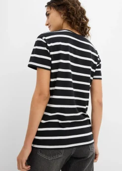 bonprix Lot de 2 T-shirts 100% coton|Femme Basiques|T-Shirts & Tops