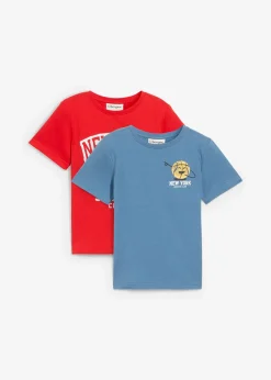 bonprix Lot de 2 T-shirts 100% coton|Enfant Vêtements Enfant|Garçons 2-8 Ans·Lots De 2 Articles Et Plus