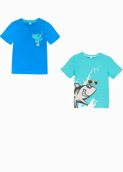 bonprix Lot de 2 T-shirts 100% coton|Enfant Vêtements Enfant|Garçons 2-8 Ans·Lots De 2 Articles Et Plus