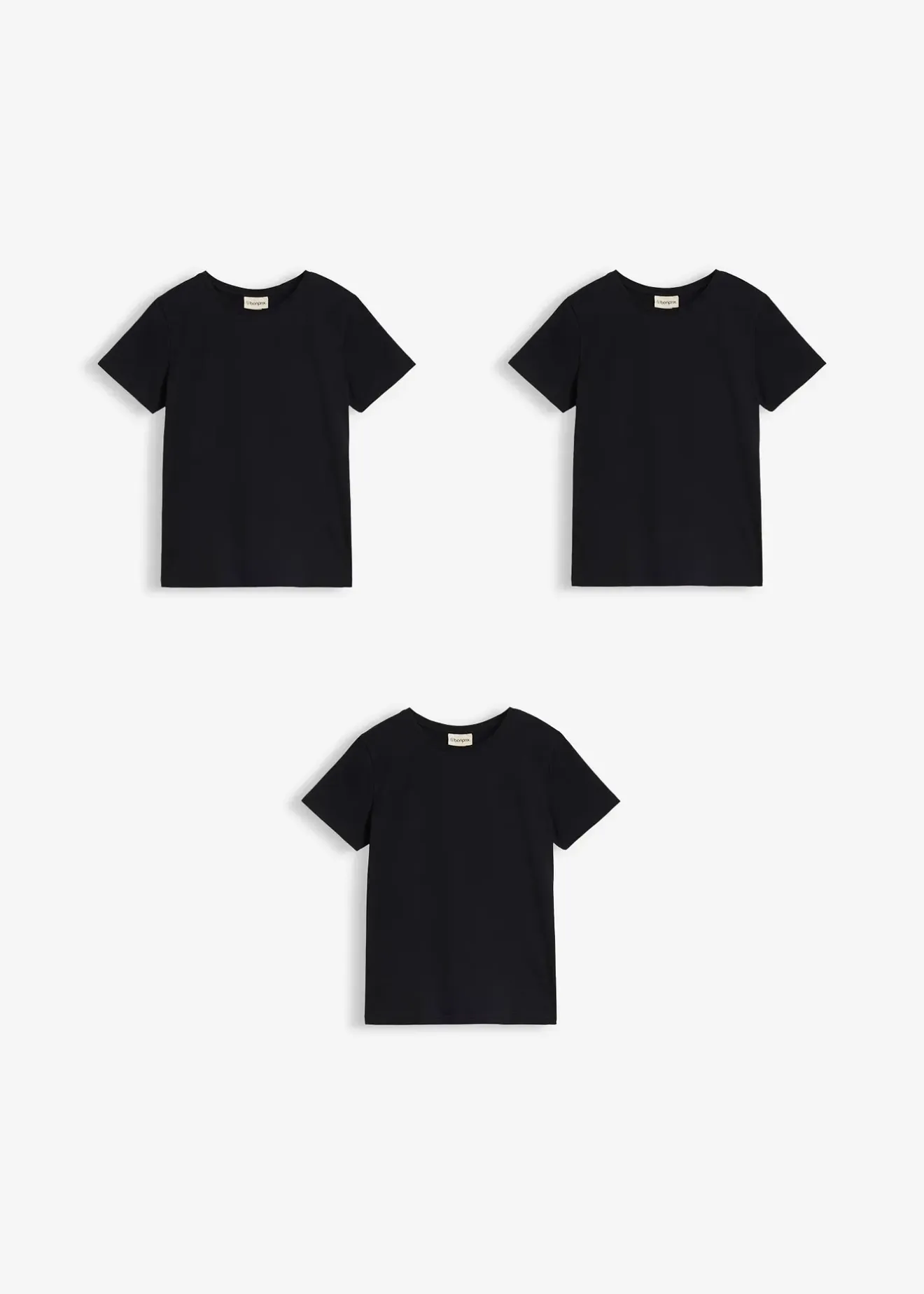 bonprix Lot de 3 T-shirts 100% coton|Enfant Vêtements Enfant|Filles 9-16 Ans·Lot De 2 Articles Et Plus