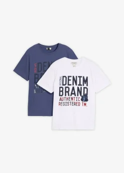 Homme bonprix T-Shirts & Polos|Lot de 2 T-shirts 100% coton