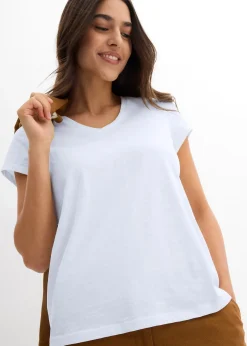 Femme bonprix Basiques|T-Shirts & Tops|Lot de 2 T-shirts 100% coton