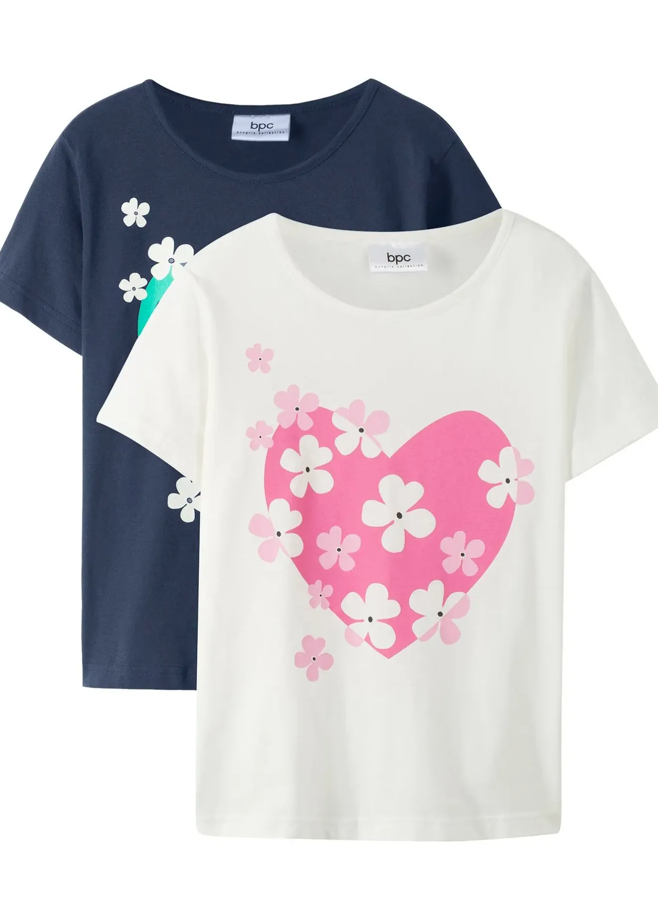 bonprix Lot de 2 T-shirts 100% coton|Enfant Vêtements Enfant|Filles 9-16 Ans·Lot De 2 Articles Et Plus