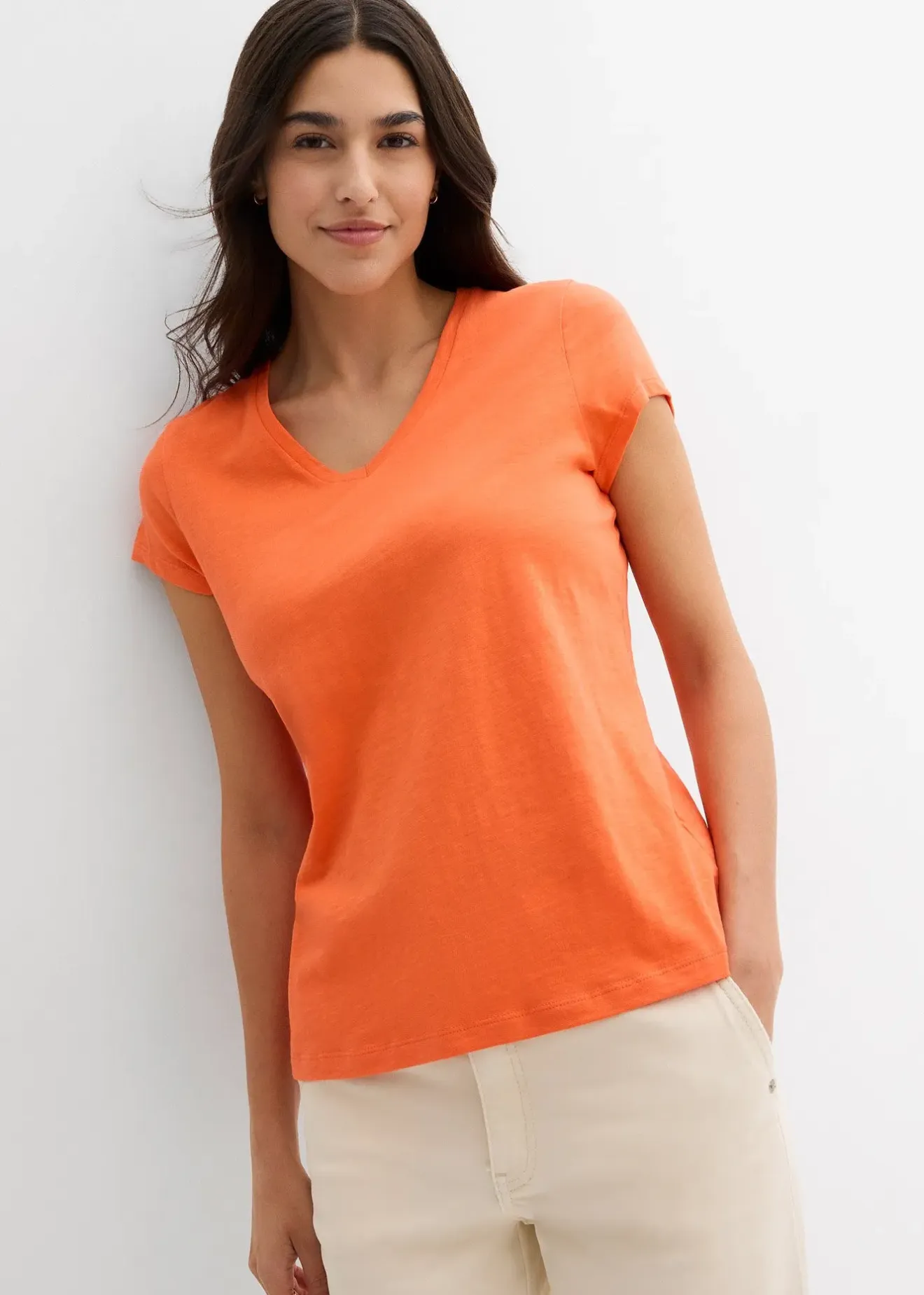 bonprix Lot de 2 T-shirts 100% coton|Femme Basiques|T-Shirts & Tops