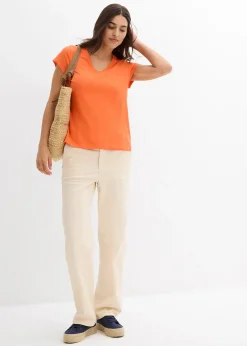 bonprix Lot de 2 T-shirts 100% coton|Femme Basiques|T-Shirts & Tops