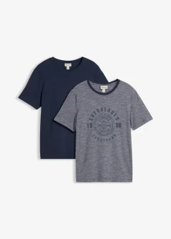 bonprix Lot de 2 T-shirts 100% coton|Homme T-Shirts & Polos