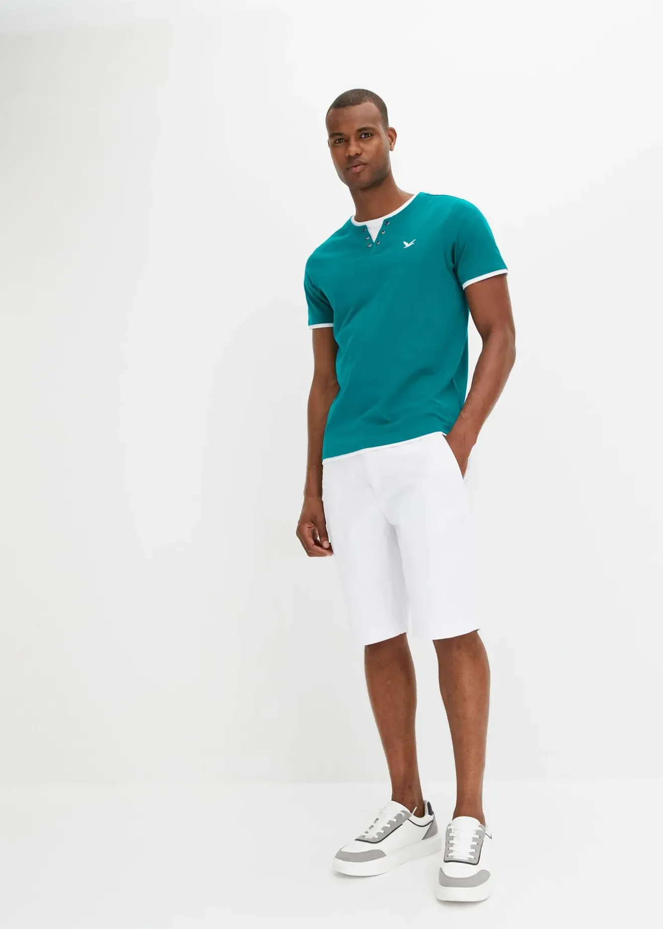 bonprix Lot de 2 T-shirts 2 en 1|Homme T-Shirts & Polos