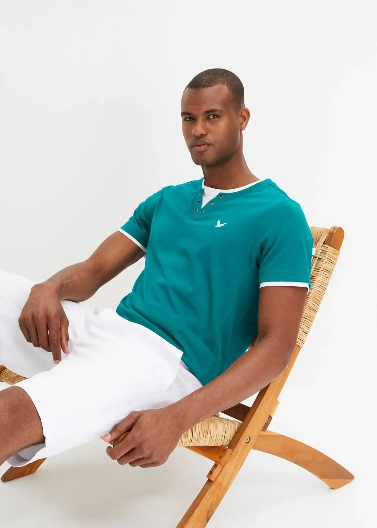 bonprix Lot de 2 T-shirts 2 en 1|Homme T-Shirts & Polos