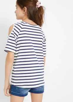 bonprix Lot de 2 T-shirts avec épaules découpées|Enfant Vêtements Enfant|Filles 9-16 Ans·Lot De 2 Articles Et Plus