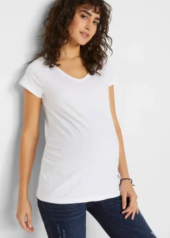 Femme bonprix Femme Enceinte|Lot de 2 T-shirts basiques de grossesse
