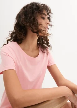 bonprix Lot de 5 T-shirts col rond|Femme Basiques|T-Shirts & Tops