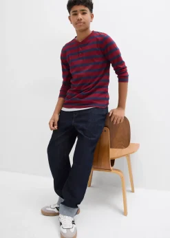 bonprix Lot de 3 T-shirts col tunisien 100% coton|Enfant Vêtements Enfant|Garçons 9-16 Ans·Lots De 2 Articles Et Plus