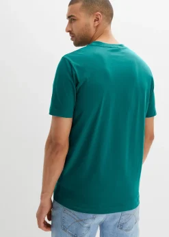 bonprix Lot de 2 T-shirts col tunisien 100 % coton|Homme T-Shirts & Polos