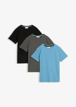 bonprix Lot de 3 T-shirts coton|Enfant Vêtements Enfant|Garçons 9-16 Ans·Lots De 2 Articles Et Plus