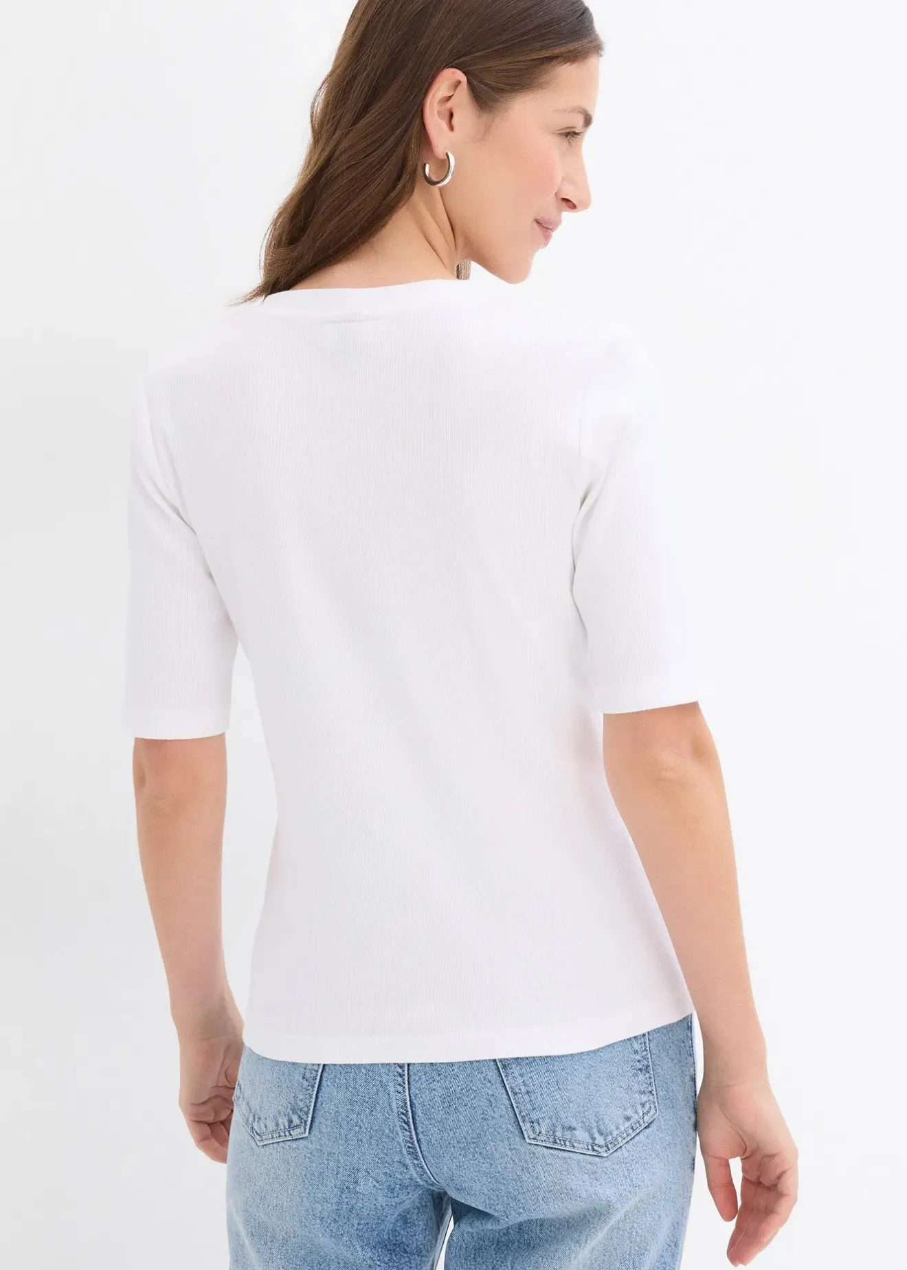 bonprix Lot de 2 T-shirts côtelés|Femme Basiques|T-Shirts & Tops