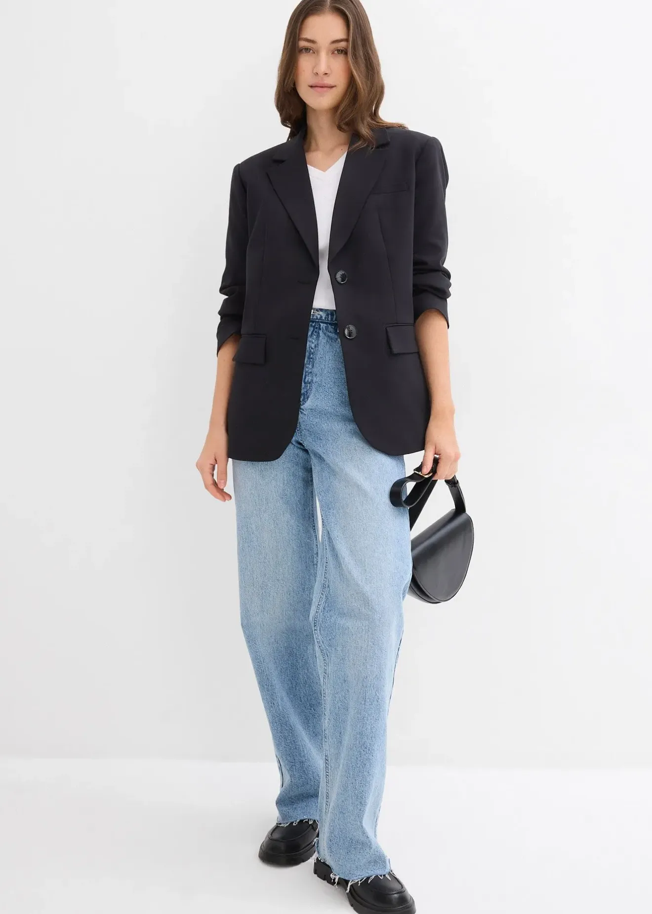 bonprix Lot de 2 T-shirts côtelés|Femme Basiques|T-Shirts & Tops