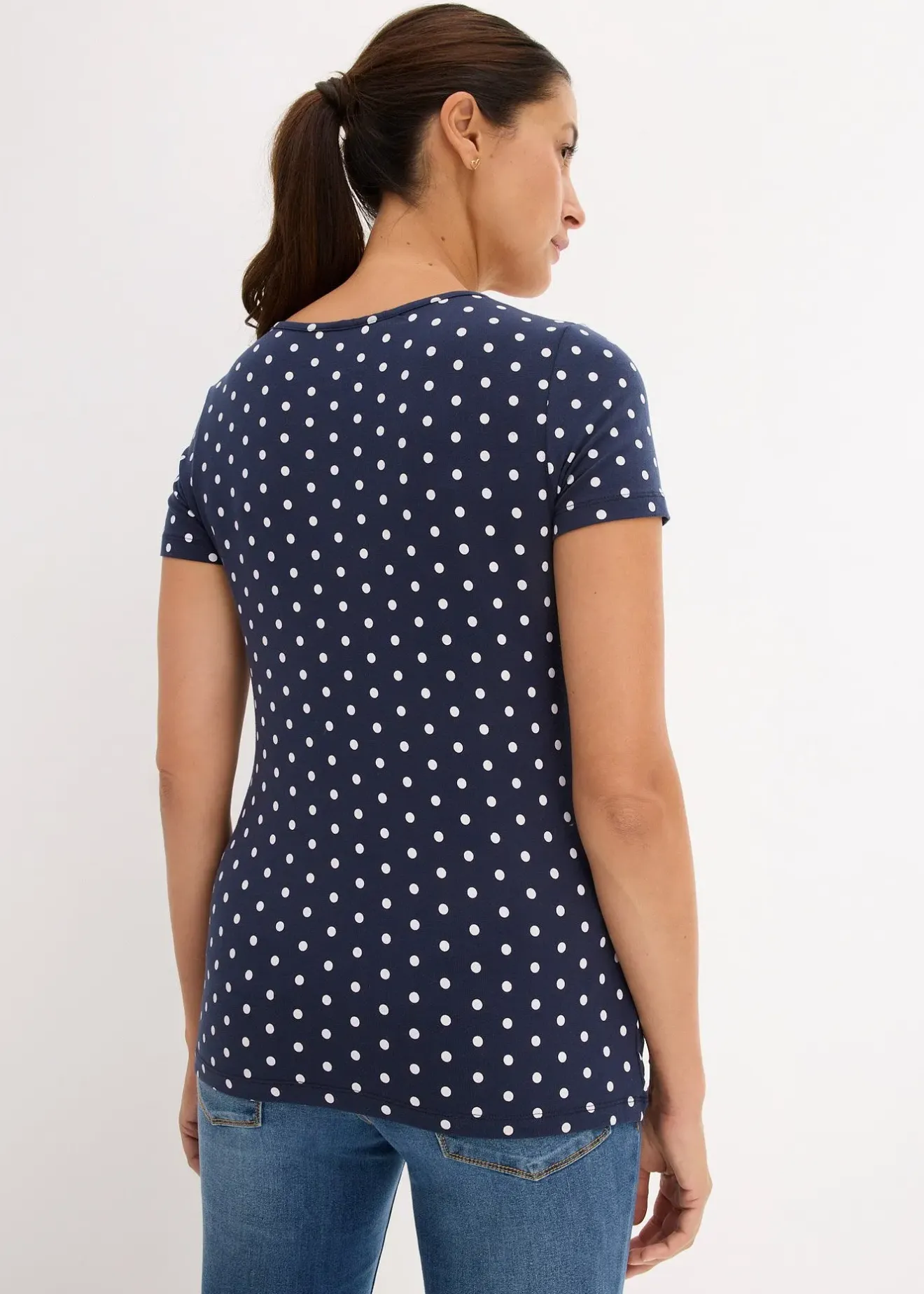 bonprix Lot de 2 T-shirts de grossesse en coton|Femme Femme Enceinte