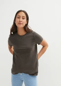 bonprix Lot de 2 T-shirts de grossesse et d’allaitement en coton|Femme Femme Enceinte