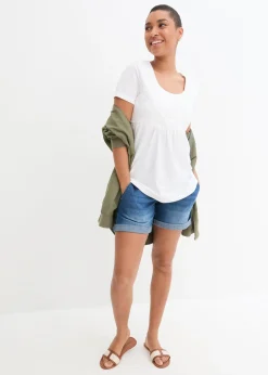 bonprix Lot de 2 T-shirts de grossesse et d’allaitement|Femme Femme Enceinte